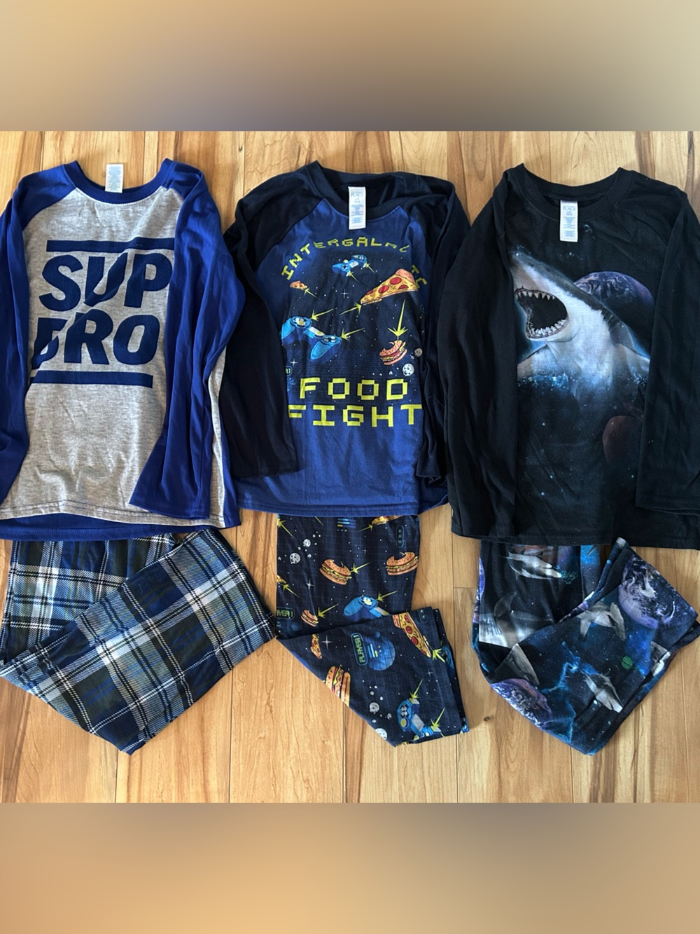 Boys Children’s Place Graphic Long-Sleeve Top Pajamas, Lot of 3 sets